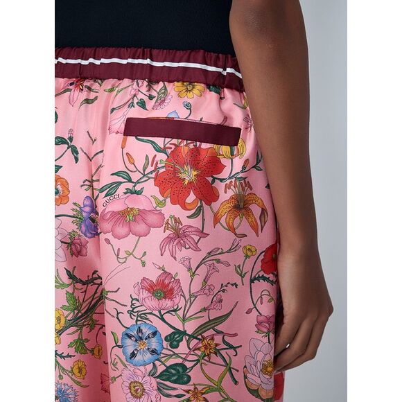 Gucci Women Flora Degrade Printed Silk Pants - Picture 6 of 6